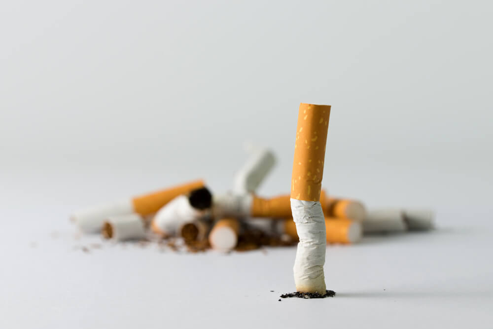 roup of cigarette indicates quitting smoking