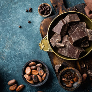 chocolate with cacao beans