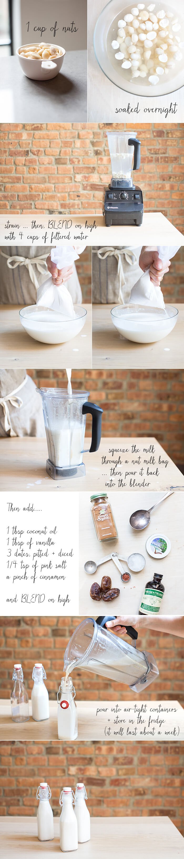 how+to+make+the+most+delicious+nut+milk+-+a+step+by+step+guide+with+pictures!+……+via-+what's+cooking+good+looking