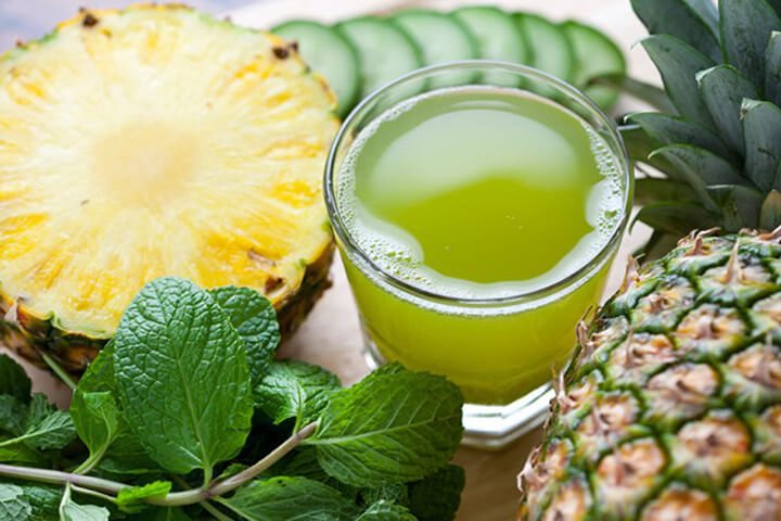 Pineapple Cucumber Mint Juice