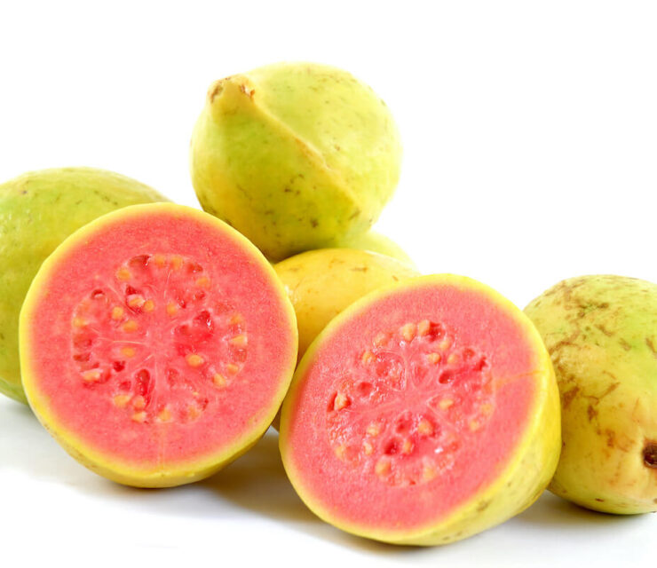 isolated guava on white background